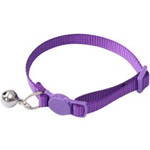 아이구감사합니다 고양이 안전버클 목걸이 심플 파스텔, 진보라