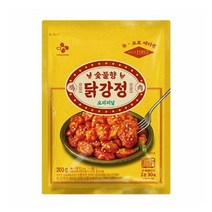 CJ더마켓 닭튀김 튀김류 술안주 혼밥 캠핑 탑티어 숯불향 닭강정 닭강정 순살 후라이드 양념 숯불 200G 2개, 13세트