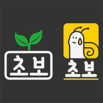 초보운전 미니사이즈 앞유리 측면용 스티커(안전운전 대발이) 새싹 달팽이, 초보