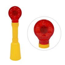 도로 공사현장 위험표시 깜박이 경고등 비상등 출차주의 안전사고예방 방범, 건전지형 콘용