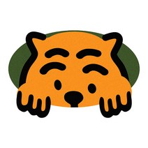 Soaring Pig tiger 규조토 욕실매트, 45x70cm, tigerB