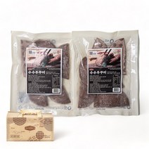 찰 수수부꾸미 420g(6개입) 1kg(13개입) 추억의 맛 강원도의 별미 지짐떡 선물세트, [선물포장]수수부꾸미420g2팩