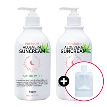 닥터문 알로에베라 프리미엄 선크림 초대용량 500ml SPF50+ PA+++ (2개), 2개