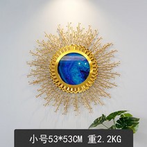 북유럽 원형 라운드 벽 인테리어 장식 라이트 럭셔리 추상 금속 모델 룸 배경 거실 소파, 선글라스 월 마운트 오닉스 - 스몰