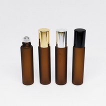 [이서지니]갈색 유리 미니 롤온 불투명 공병 아로마 오일 향수 화장품 10ml, 갈색롤온 10ml 불투명 골드