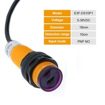 E3F-DS30C4 근접 스위치 광전 센서 스위치 NPN PNP DC5-36V 30cm 감지 범위 조정 E3F-DS30P1/P2/C2/Y1, 06 E3F-DS10 P1
