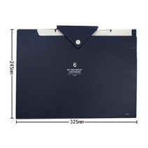 5 매팩 사무용 서류봉투 주문 제작 도매 a4 오르간백 6칸 파일폴더, 네이비 블루 + 화이트