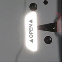 차량용 도어오픈 반사스터커 안전 스터커 봉고3 k5 올뉴K5 모닝 소나타 미니쿠퍼 스포츠카 남친선물 싼타페 그랜저IG G70 쉬운셀프다이 푸조 방지 A6, 1개, 형광그린