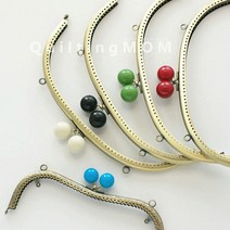 퀼팅맘 구슬 똑딱이 가방프레임 뜨개질도구, R4_빅빅구슬27cm 레드 (6271), 1개