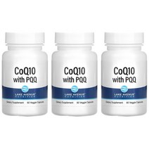 2+1 레이크애비뉴 PQQ 코엔자임 Q10 큐텐 100mg 60베지캡슐 2개월분 X 3통, 1개, 기본