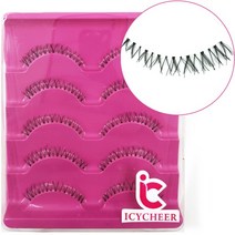 무대 붙이는 속눈썹 ICYCHEER 100% 수제 자연 거짓 3 쌍 하단 메이크업 도구, [23] BE-04