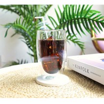 450ml 이중유리 뜨겁지않은 허브티 커피잔 카페찻잔 내열유리찻잔 허브찻잔