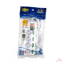 VEDANA_ 국내산 KS 고용량 4구 멀티 탭 콘센트 1.5m 선 16A 250V 난열 내연 성 수지 7604442p, 기본, 기본2