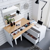 퍼니아트 니엘 화장대 일반화장대, 오크화이트