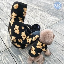 [드리미룸] 댕냥이 곰뽀글집업 보호자커플룩 6XL 강이지 곰돌이후리스 뽀글이자켓 코카스파니엘옷 골든리트리버옷 대형견 겨울옷 테디베어뽀글이 설빔 이탈리안그레이하운드옷 베들링턴테리어옷, 2. 보호자 후드, 브라운