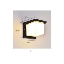 야외 외부 벽등 Led 방수 실내 비품 레이더 18W 110V 220V 빌라 파티오 복도 모던 조명 테라스 정원 게이트 벽 램프, G 18W, Common, Warm White 3000K