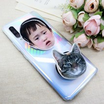 포토그립톡 스마트폰거치대 대두 사진 얼굴 그립톡 스마트톡, 기본1인, 6cm내외