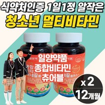 고등학생 영양제 청소년 종합 비타민 수험생 중학생 멀티 영양제 고3 중3 성장기 어린이 씹어먹는 추어블 츄어블 맛있는 원어데이 추천 1위 여성 남성 학생영양제 10대 주니어, 2개 12개월분