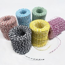 꽈배기지끈 포장용 종이끈 (2mm) 100m, 롤, 03 바다