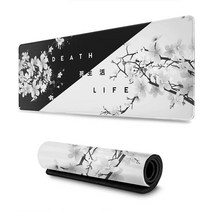 마우스 키보드 게이밍 가죽 캐릭터 롤 장패드 흑백 벚꽃 패드 26, 크기 900x400x2mm