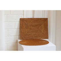 발리 라탄 테이블매트 식탁매트, 타원형