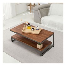 [까사라움] 다용도 높은 쇼파 다온 420테이블 [대], 상판선택:멀바우 / 전체색:화이트