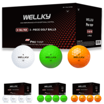 국내산 3피스 24구 웰키 골프공 24알 1세트, 컬러혼합(3종), 24개