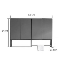 화장실 슬라이드장 욕실 선반 욕실수건대 다용도 수납함 기타수납정리용품 소품정리함 화장품 수납정리함, 수건 걸이가 있는 130cm 4개의 문