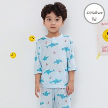 삐삐롱 팝콘상어 에어로실버 파자마7부세트 P21S3252BJO