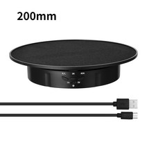 138/145/200mm 3 단 사진 회전 디스플레이 스탠드 360 전기 제품 턴테이블 비디오 촬영용, 08 200mm black Suede