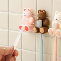 로마네 도낫도낫 칫솔걸이 칫솔 통 거치 홀더 욕실 용기 악세사리 용품 칫솔꽂이, 초코