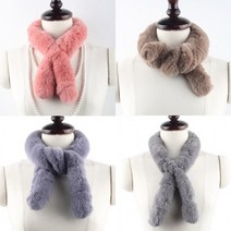 [루키] 리얼 FUR 천연토끼털머플러 렉스쁘띠 목도리/ koonshop 쿤샵