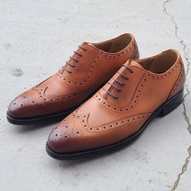 젠틀안트 핸드워싱 윙팁 이태리 홍창 남성수제화구두 브라운 CZ1054