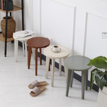 원목 스툴 원형 의자 미니협탁 빈티지 소품 가정용, 엔틱