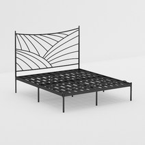 북유럽 침대 프레임 슈퍼싱글 퀸 더블 침대프레임 호텔 조립식 침대틀 럭셔리 싱글 스테인레스, 120x190, D