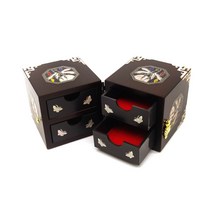 와라코리아 무광 쌍합 보석함 (팔각송학)