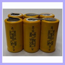 니카드충전지 니카드 1300SC-6N(7.2V 1300mAh)2R+출력선 니카드조립작업, 1개