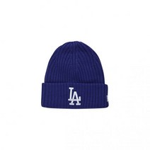 NEWERA MLB 니트 립 LA 다저스 커프 비니 로얄 블루 / 866293 (국내매장판 정품)