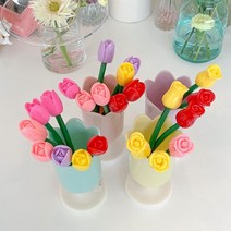 장미 튤립펜 꽃볼펜, 튤립, 옐로