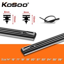 와이퍼고무교체 1 pcs 앞 유리 앞 유리 8mm 6mm 1416171819202122242628 자동차 와이퍼 블레이드 교체 인서트 리필 고무 스트립 와이퍼재생 42, 14인치 350mm