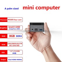 미니피씨 ZX01-윈도우 11 미니 PC 인텔 셀러론 N5105 DDR4 8GB 128GB Lan 포트 WIFI5 BT4.2 데스크탑 게임용 컴퓨터 VS M6 U59 Pro, 미국, [01] 8GB NO SSD