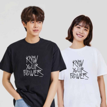 오너클랜 power 디지털프린팅 인쇄티셔츠 반팔티 오버핏