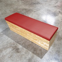 대성쇼파 수납 가능한 스툴 의자 3인용(1500mm), DS 102(레드)