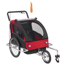 20 인치 바퀴가있는 유모차 접이식 자전거 트레일러 Kids Jogger Bicycle Tandem Carriage101135, 한개옵션0