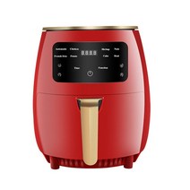 카본히팅오븐 전기오븐4.5L 다기능 전기 에어 프라이어 오븐 360 ° 베이킹 스마트 터치 스크린 오일 가전, 01 Red_02 미국