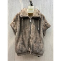 밍크베스트 밍크조끼 신상품 리얼 밍크 모피 조끼 반팔 지퍼 칼라 여성용 두껍고 따뜻한 패션 판매