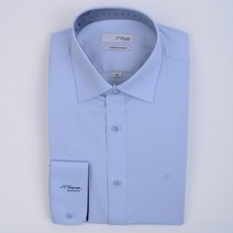 [듀퐁 셔츠] 긴소매 슬림핏 2022 FW 풀로고자수 블루 와이셔츠 SE2FM22LS759SBU