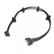 티테크 SATA to 5SATA 전원 5분배 케이블/T-S-5SATA/사타 전원 분배/SATA 전원을 연결하여 SATA 전원 5개로 분배 사용, 1