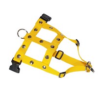 [패피퍼피] 대형견 앞섬방지 H형 하네스 앞고리 뒷고리 이지워크 가슴줄 국산제작 몸줄, 옐로우