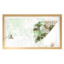 [써머쿨] 지퍼식 창문용 방충망화이트_대